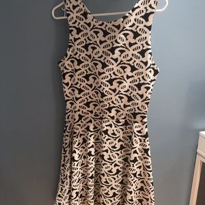 Black and white print dress